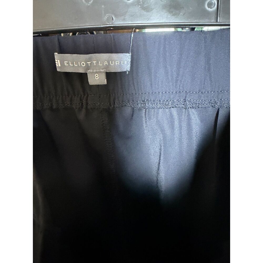 Elliott Lauren Black Pull On Ankle Pants Size 8 Travel Career Jogger - Picture 5 of 6